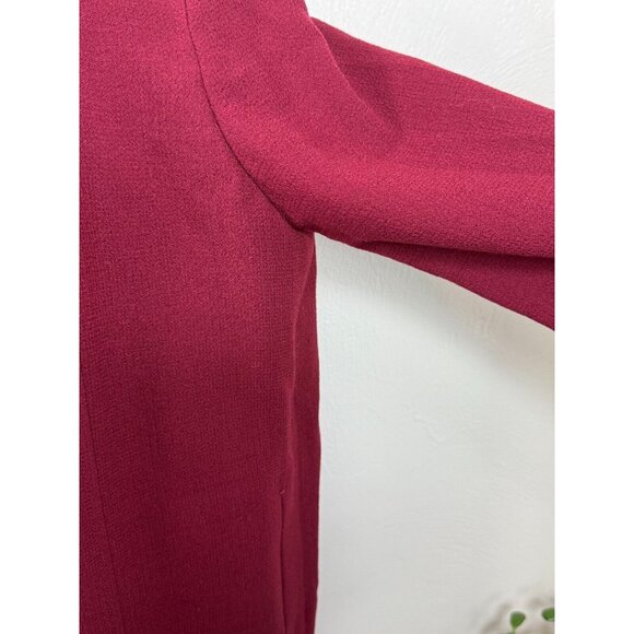 Lafayette‎ 148 Womens 100% Wool Burgundy Red Open Front Cardigan - Picture 4 of 15